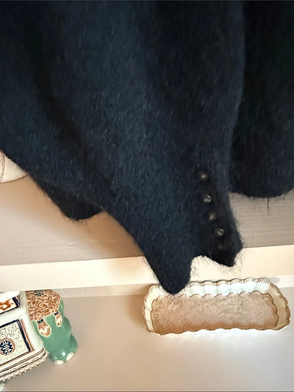 Sezane Louise Black Crewneck Mohair Blend Sweater - Picture 4 of 5